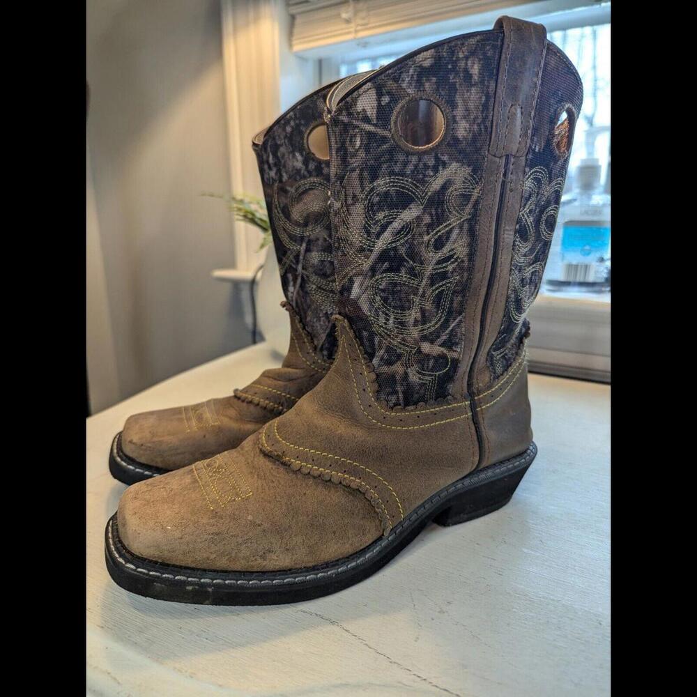 Smoky Mountain 6360 Pawnee Brown Distress/Camo Women's Boots US Size 5 - Picture 3 of 5